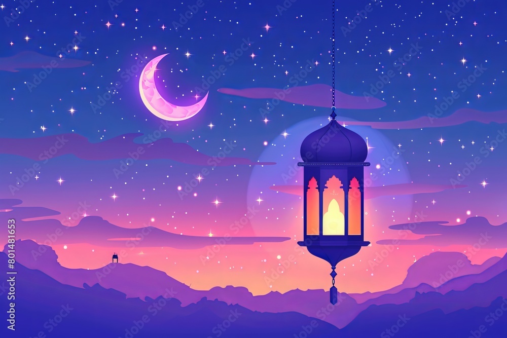 lantern for the background of Eid Adha, Eid Ramadan and Eid Mubarak