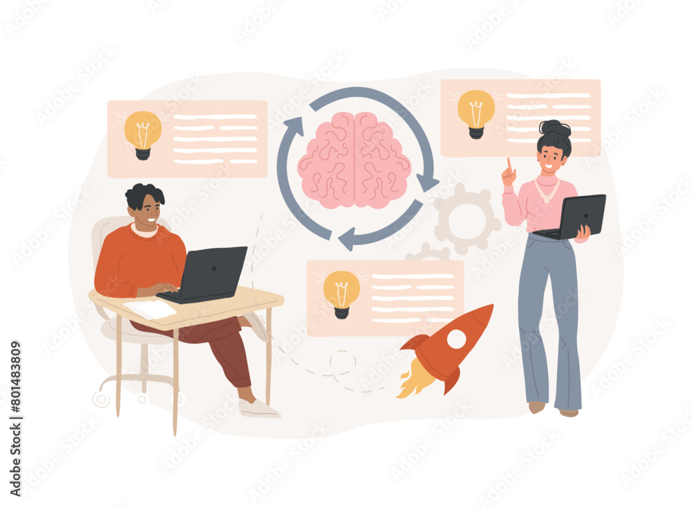 Brainstorm isolated concept vector illustration.
