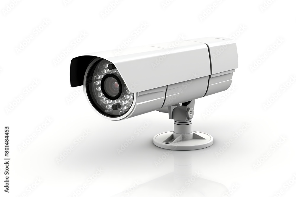 3d rendering of security camera on white background with soft shadow 3d rendering of security camera on white background with soft shadow