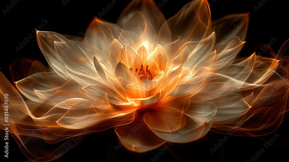 A clear close-up of a flower on a dark background, with its center in focus A clear close-up of a flower on a dark background, with its center in focus