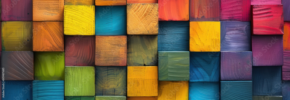 colorful block cube wall colorful block cube wall