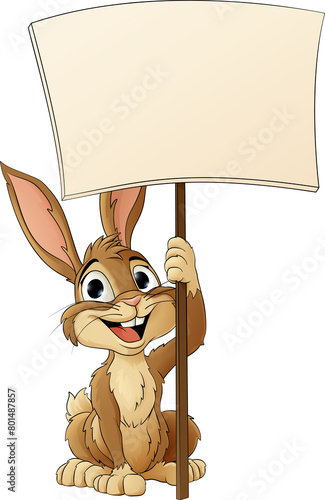 Easter Bunny Rabbit Holding...