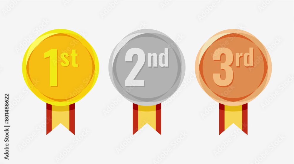 Winner Gold, Silver, Bronze. 1st 2nd 3rd medal first place second third ...