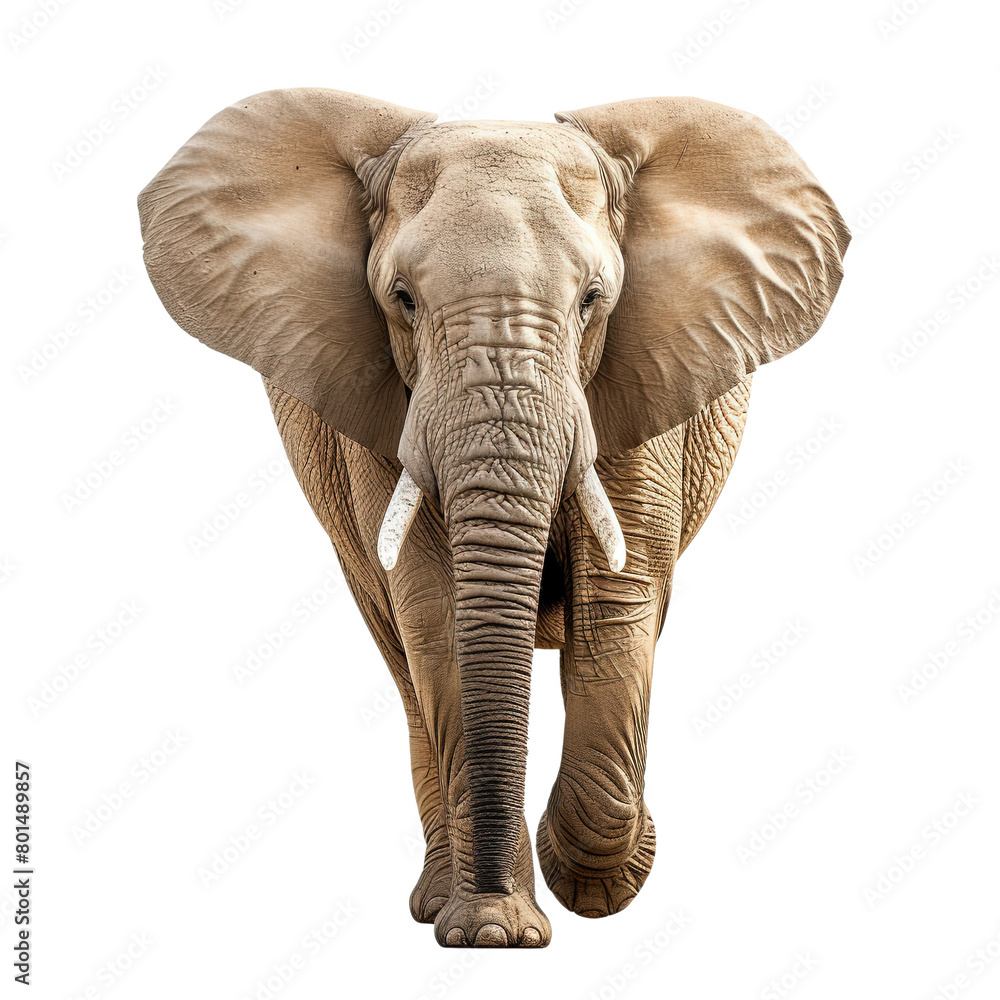 Obraz premium Elephant on white background,png