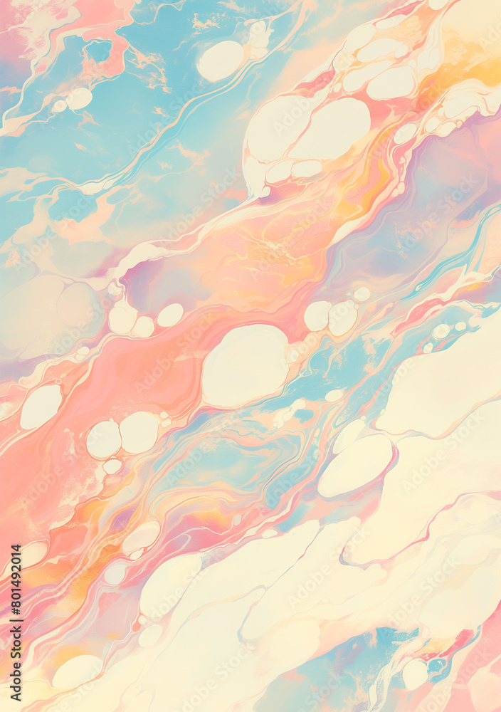 Abstract background featuring vintage variegated marble in pastel tones