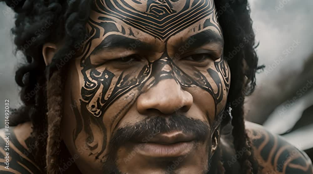 A Maori Warrior's Enduring Spirit: A Portrait of Strength and Resilience A Maori Warrior's Enduring Spirit: A Portrait of Strength and Resilience