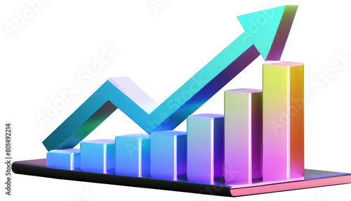 Free Download Business graph with colored arrow - GFXLoad