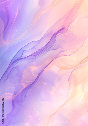 Abstract background with soft marble waves and romantic pastel gradients