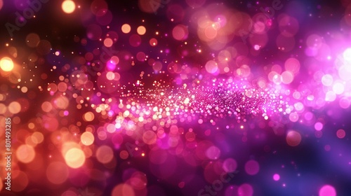  A crisp picture featuring a vibrant blend of pink and purple tones, adorned with a myriad of minuscule dots of light