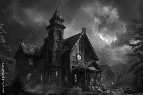 Haunted Morphology A haunted presence changing its structure in an old schoolhouse