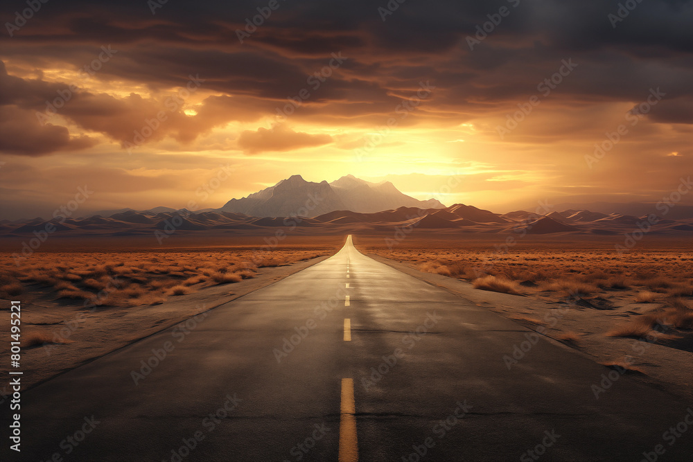 road in the desert to nowhere