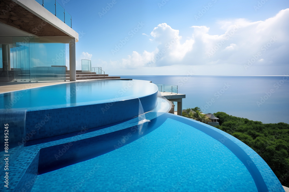 Fototapeta premium swimming pool in hotel