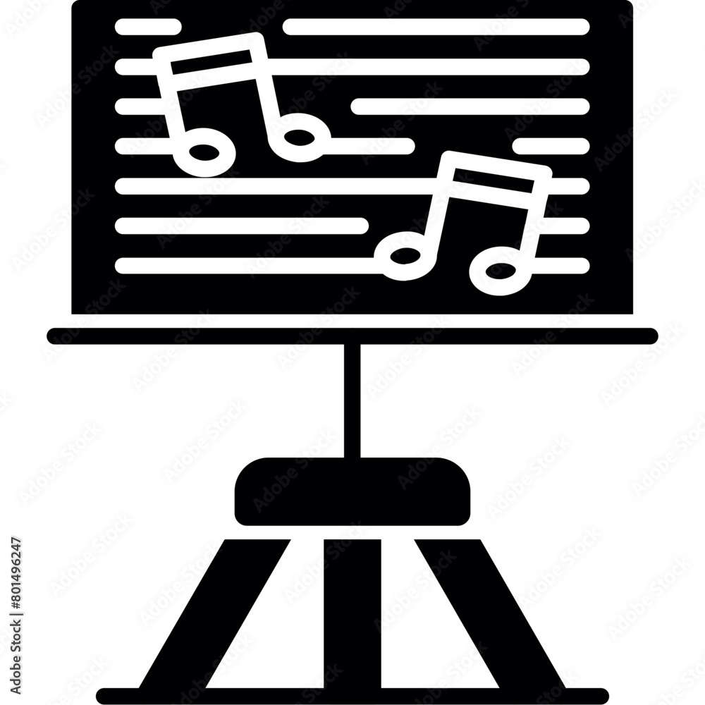 Music Stand with Sheet Music icon Music Stand with Sheet Music icon
