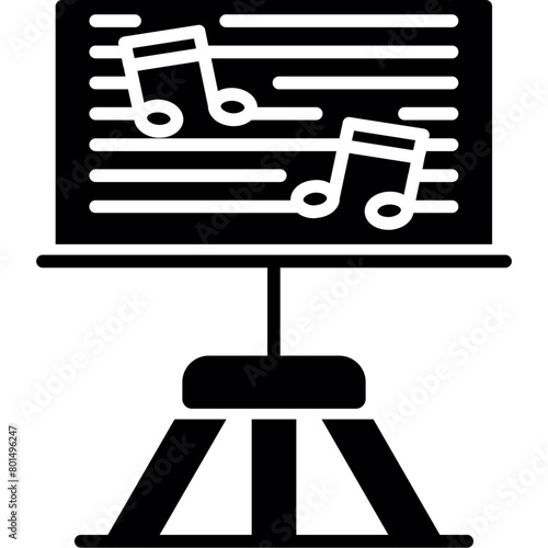 Music Stand with Sheet Music icon