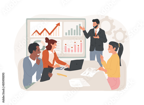 Business briefing isolated concept vector illustration.