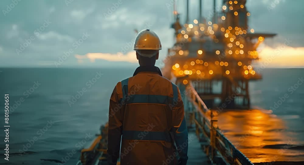 An engineer manages oil rig operations ensuring efficient fuel ...