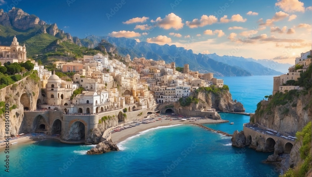 An amalfi village of Italian country 