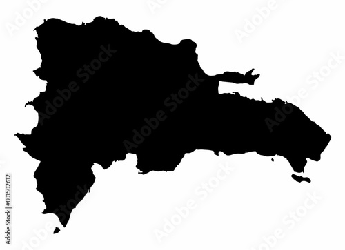 Dominican Republic silhouette map