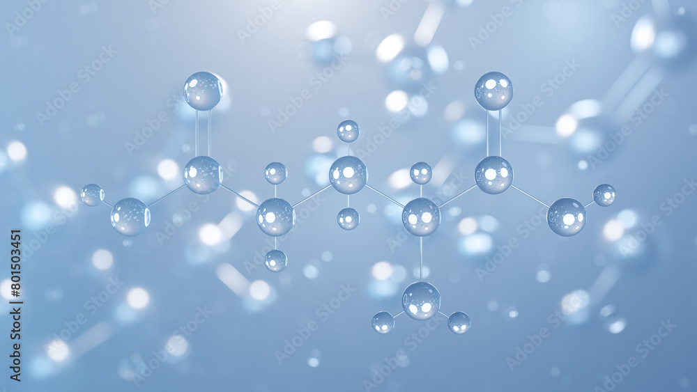 glutamic acid molecular structure 3d, glutamate, structural chemical formula view from a microscope glutamic acid molecular structure 3d, glutamate, structural chemical formula view from a microscope