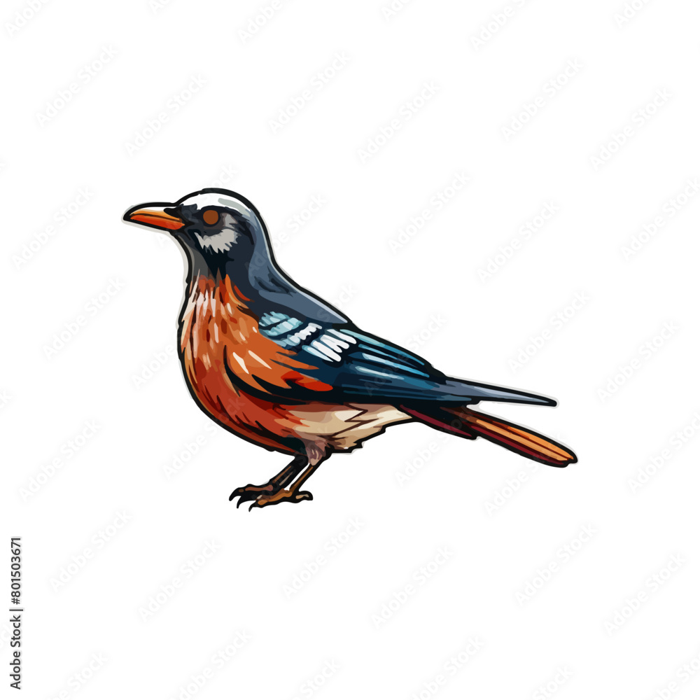 Obraz premium Bearded vulture bird silhouette vector illustration abstract