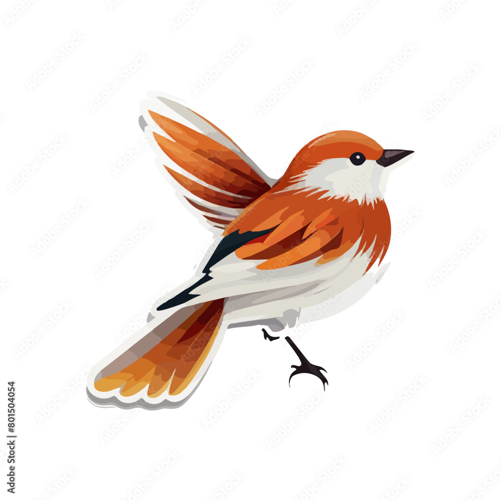 Fototapeta premium Colorfull bird sticker with vector design