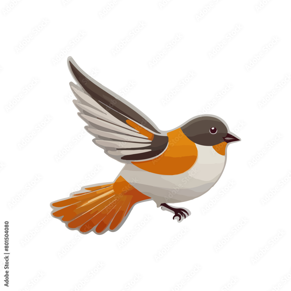 Fototapeta premium Colorfull bird sticker with vector design