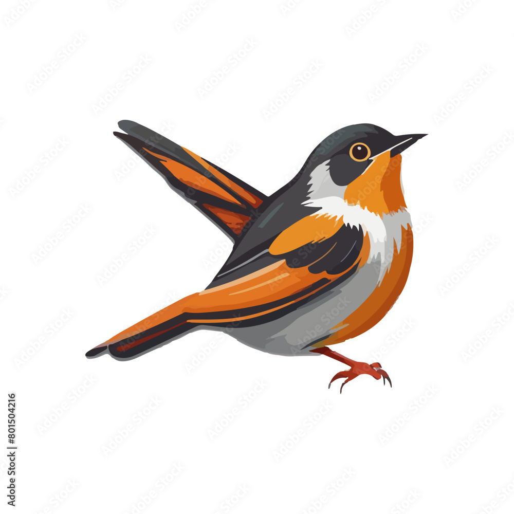 Fototapeta premium Colorfull bird sticker with vector design