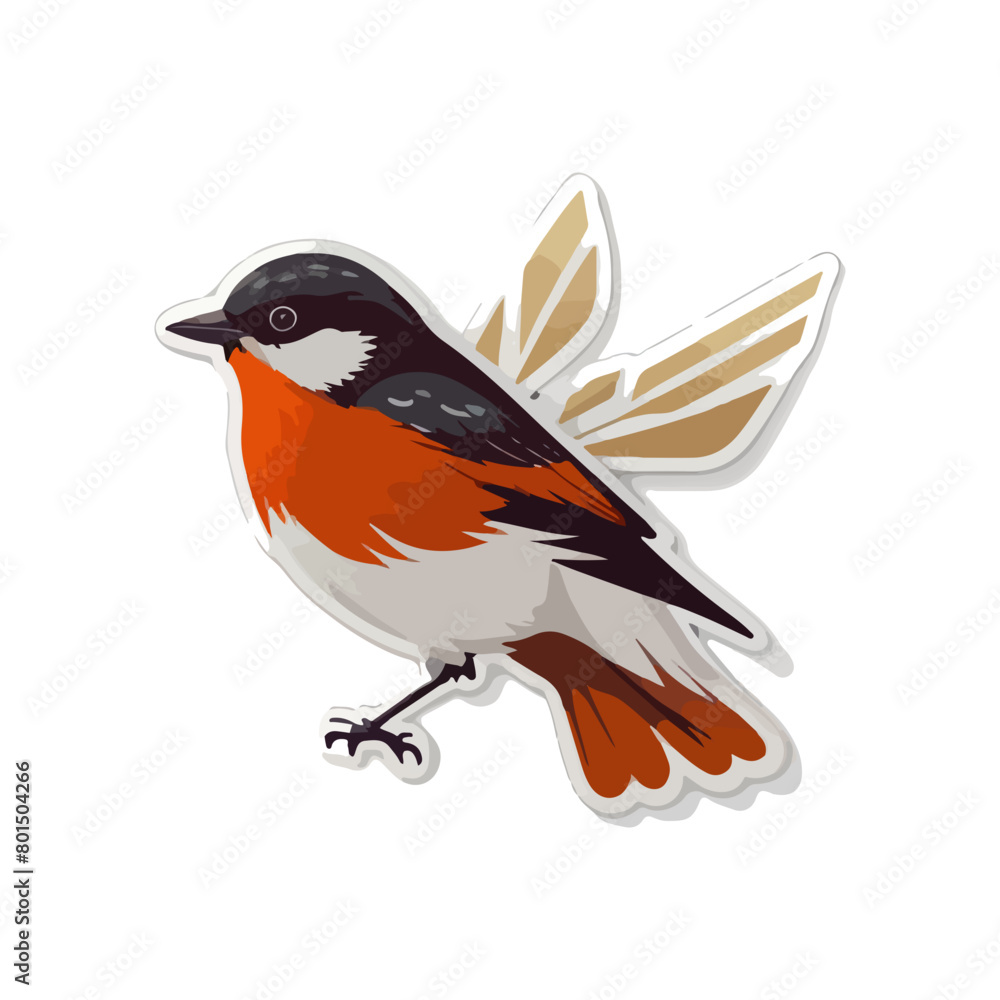Fototapeta premium Colorfull bird sticker with vector design