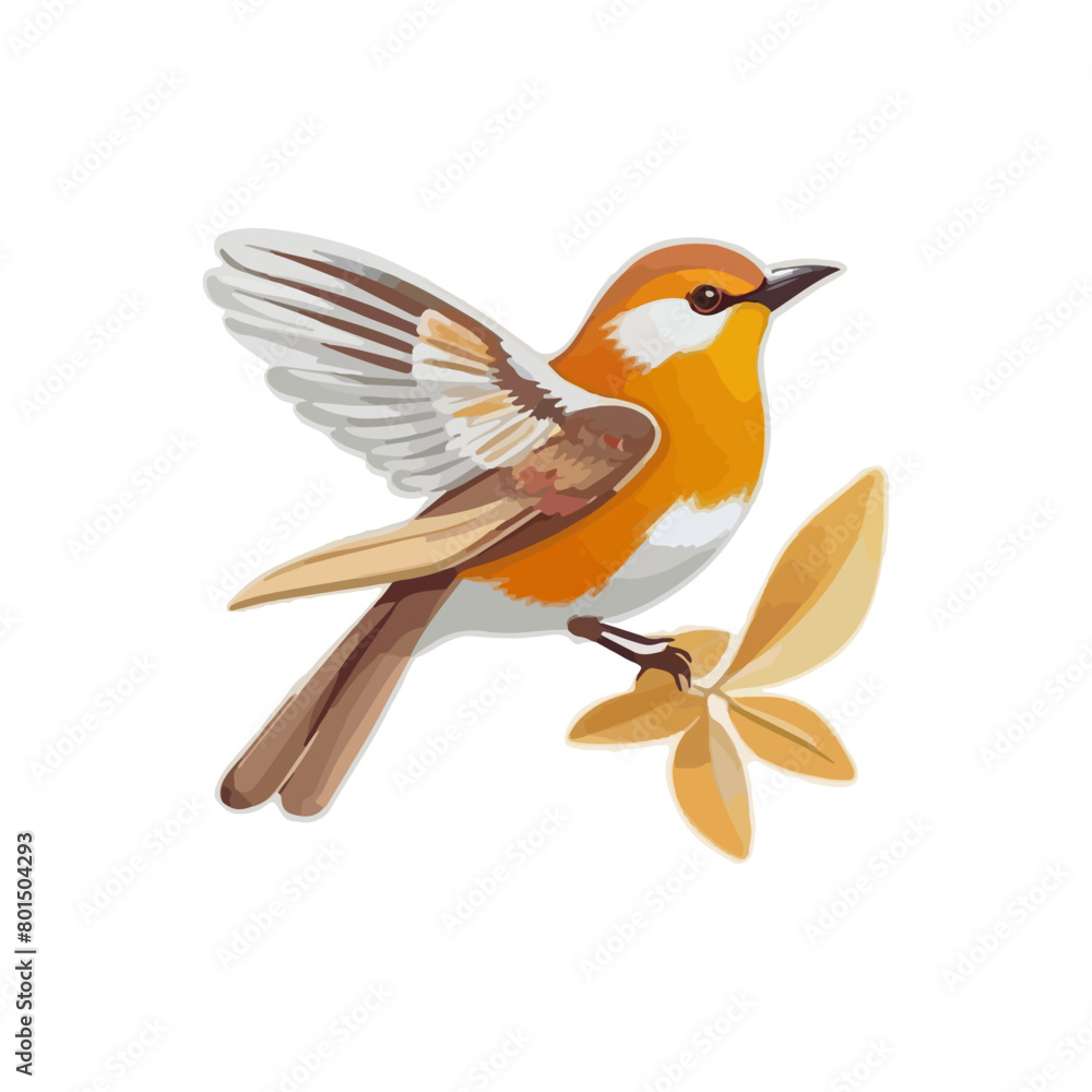 Obraz premium Colorfull bird sticker with vector design