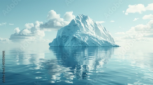 Isolated iceberg. Generative AI © Roman