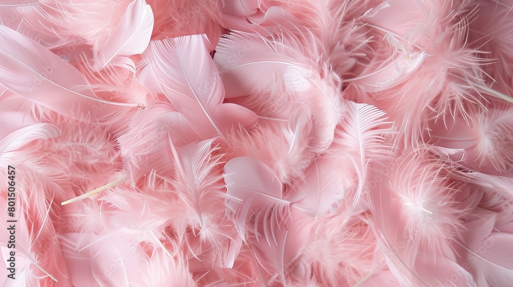 Pink feather texture. Generative AI
