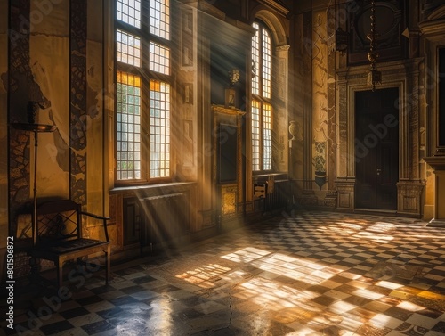 Captivating Chiaroscuro Illumination in a Historic Architectural Masterpiece
