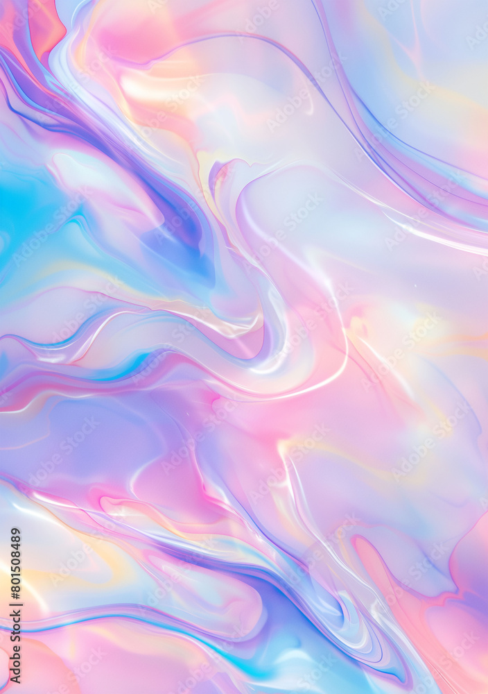 Abstract background with watercolor marble swirls in rainbow hues