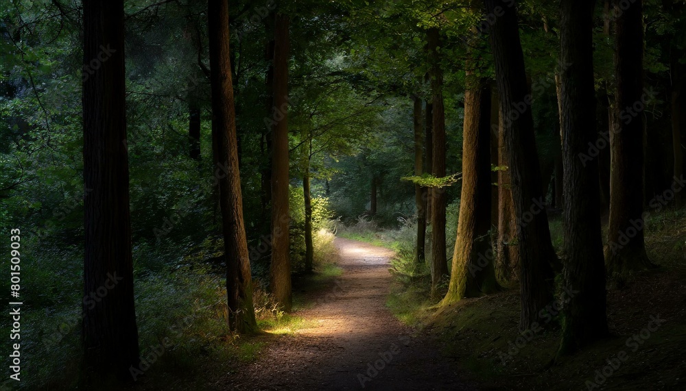 Obraz premium 暗い森の風景