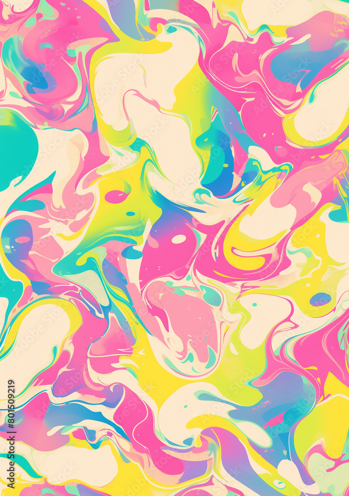 Psychedelic marble pattern with neon greens and pinks Psychedelic marble pattern with neon greens and pinks