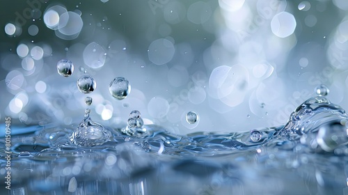 Water droplets. Generative AI