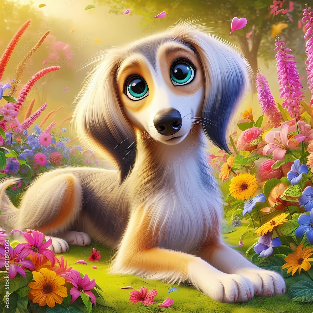 Cartoon saluki Cartoon saluki