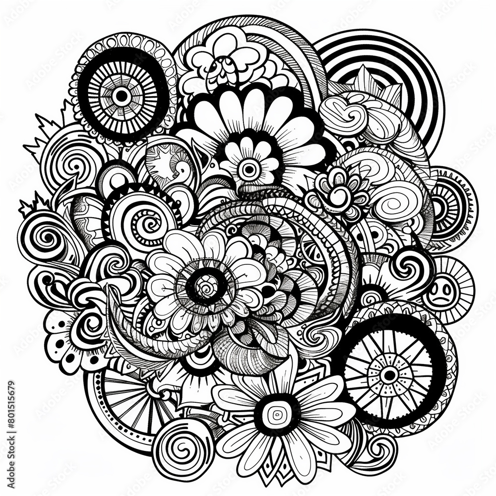Adult colouring book page Adult colouring book page