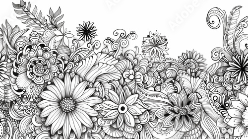 Adult colouring book page