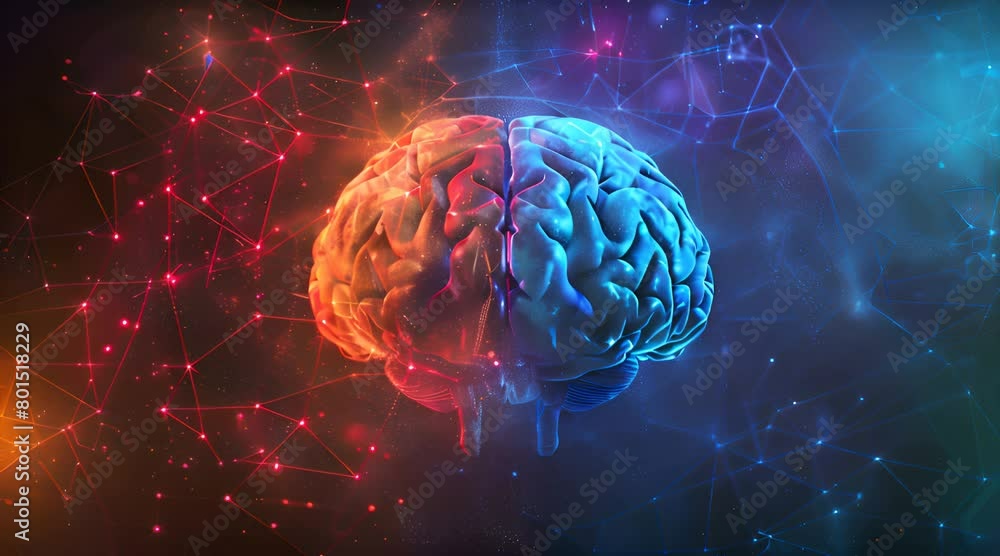 The concept of the human brain. The right creative hemisphere versus the left logical hemisphere. The concept of the human brain. The right creative hemisphere versus the left logical hemisphere.