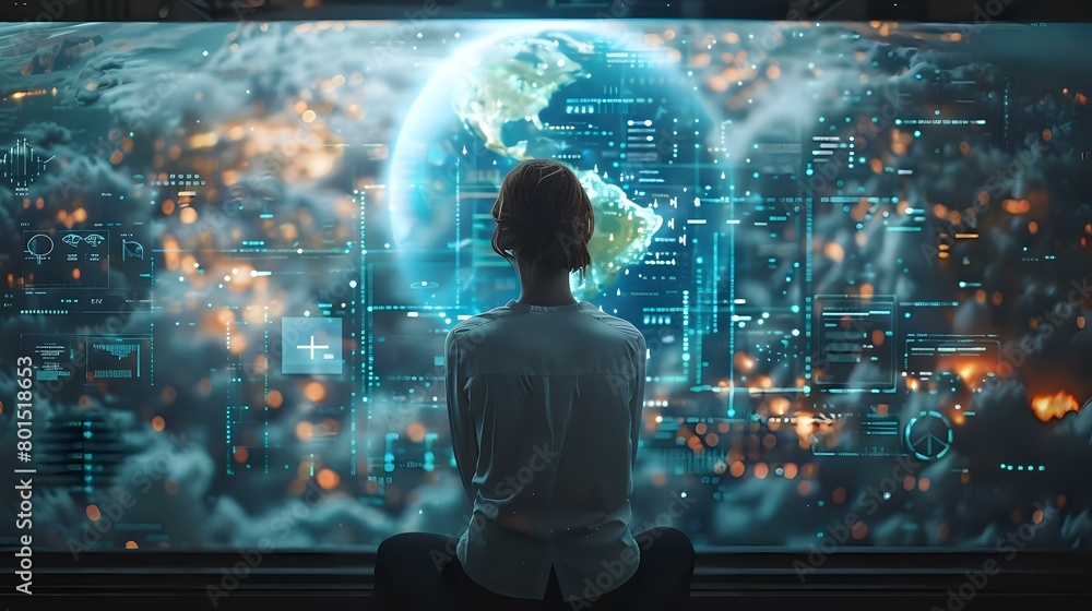 Sophisticated Individual Embracing the Future of Technology with Holographic Data Sophisticated Individual Embracing the Future of Technology with Holographic Data