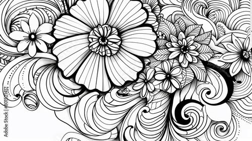 Wallpaper Mural Adult colouring book page	 Torontodigital.ca