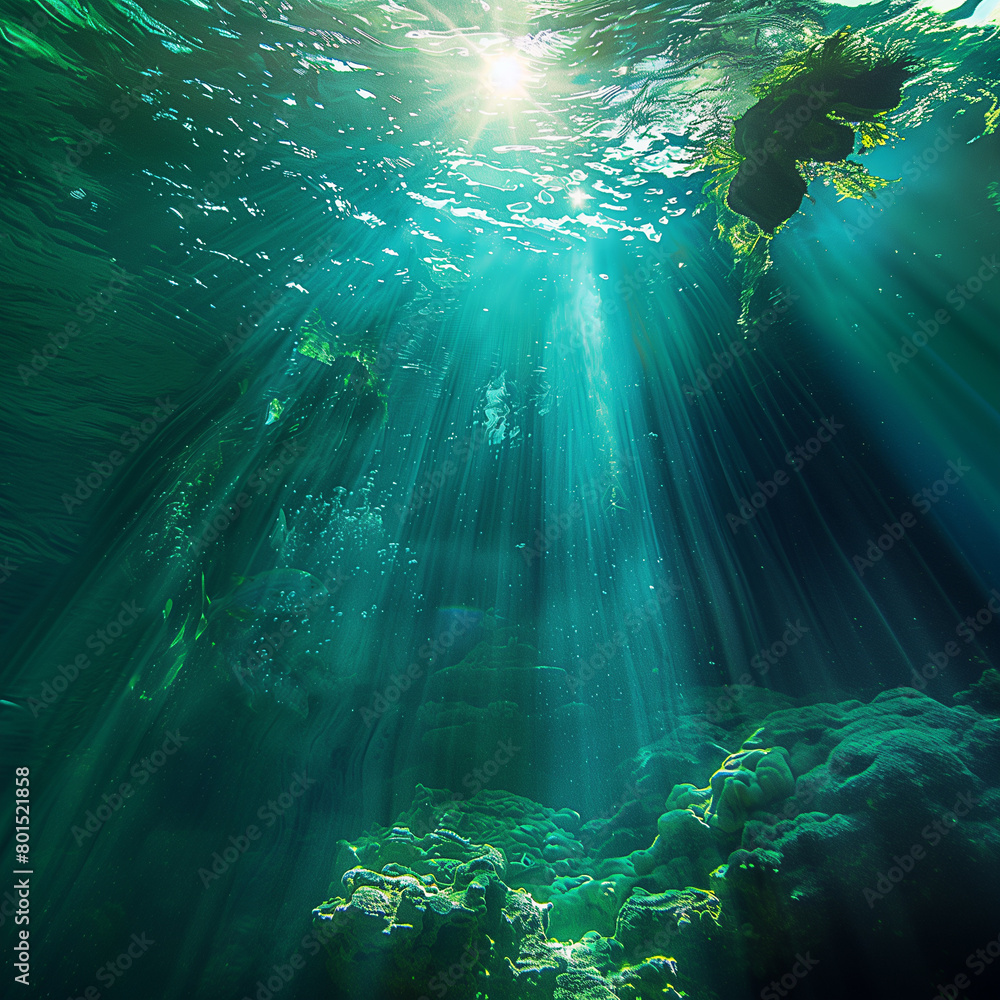 Obraz premium glorious sun and the deep ocean