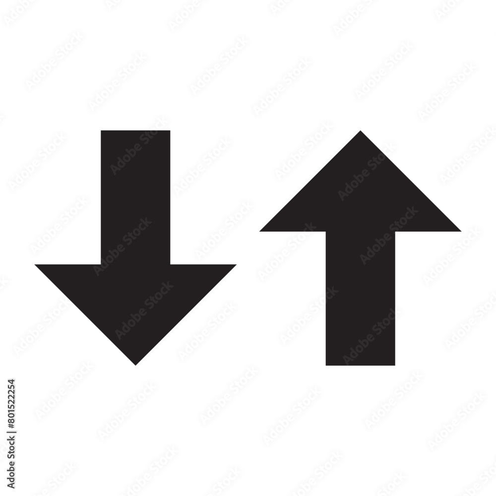 up and down arrows icon vector up and down arrows icon vector