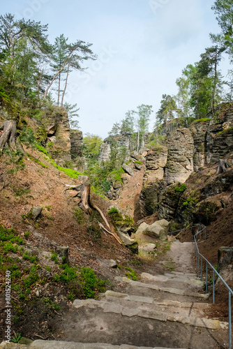 Prachov rocks, Prachovske skaly, in Bohemian Paradise, Cesky raj, Czech Republic
