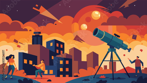 Through the exaggerated lenses the astronomers could see a massive earthquake ravaging the land destroying buildings and cities in seconds..