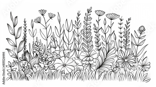 Adult colouring book page	