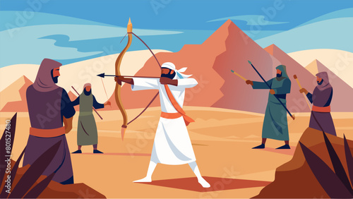 In the deserts of the Middle East Bedouin tribes pass down the tradition of camelback archery a martial art developed for hunting on horseback. photo