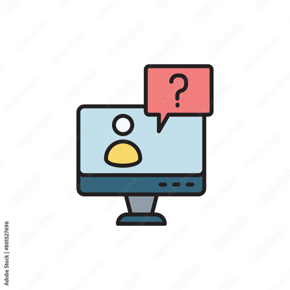 Video Chat icon design with white background stock illustration Video Chat icon design with white background stock illustration