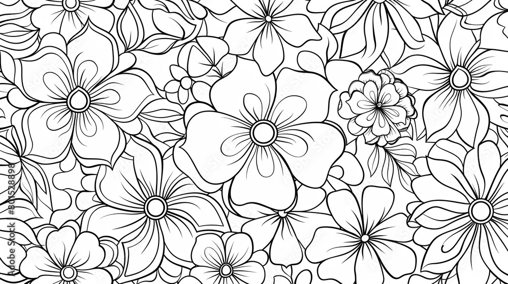 Adult colouring book page	
